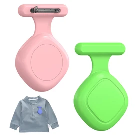 [2 Pack] Waterproof Tile Mate Holder for Kids, Soft Silicone Tile Mate Hidden Pin Holder for Kids Elder Clothing, Anti Lost Hidden Full Case Cover Compatible with Tile Mate 2022 (Pink+Green)