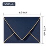 A6 Navy Envelopes With Gold Border, 4x6 Envelopes 50 Pack