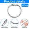 OFKP 100 Pcs Binder Rings, 25mm Leaf Binders Book Rings