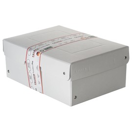 Original Falken PureBox Pro. Made in Germany, 100 mm high, DIN A5, DIN ISO 9706, DIN ISO 16245-A. Acid-free and ageing resistant storage box with lid, suitable for archiving box
