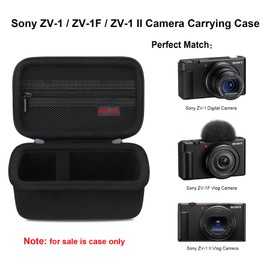 Elonbo Carrying Case for Sony ZV-1 / ZV-1F / ZV-1 II Digital Camera, 4K Video Streaming Camera Hard Travel Storage Cover Bag Organizer Holder, Mesh Pocket fits Battery Charger Memory Card. Black