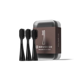 MIPOW- Cabezales de repuesto Brush GO i4 compatibles con el cepillo de dientes eléctrico Slim Pro i4: cerdas suaves, dureza media-suave, uso diario, paquete de 3, tipo de cerdas (FlexSoft).