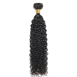 Tuheerst Water Wave Human Hair Bundles Menschliches Haar Human Hair Extensions Echthaar Tressen 1 Bündel Sew in Bundle Natural Black Double Weft Remy Hair 16 Zoll