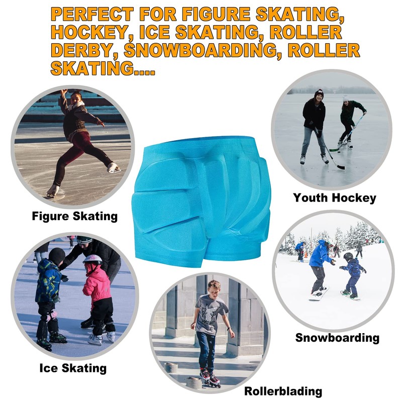 RANDDER Kids Butt Pad Shorts for Skating Snowboarding Ski Hockey,