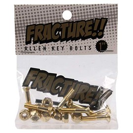Fracture 1" Skateboard Skate Hardware Allen Bolts - Gold