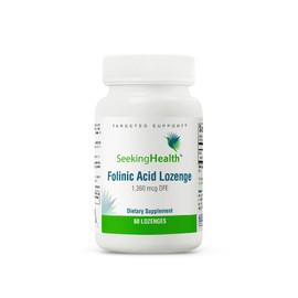 SEEKING HEALTH Lozenge folic acid tablets - folate supplement - active folic 60 capsules - folic acid organic - folic acid vegan - High Dose 800 mcg - 60 Vegan Tablets