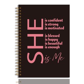 JHFDTY She is Me Inspirational Journal Notebooks Affirmation Self Care Love Journal for Women Motivational Gifts for Women Girls Friends Hardcover 160 Pages Spiral Notebooks