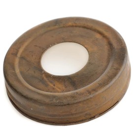 Factory Direct Craft Bulk Buy of 12 Rusted Metal Small Mouth Canning Jar Lids with 1-1/16" Hole