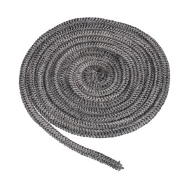 PATIKIL 1/4"x 86" Wood Stove Gasket, Graphite Fiberglass Round High-Temperature Resistance Seal Rope Replacement for Stoves Fireplace Door, Black