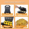 FineMade Mini Waffle Maker Machine, Small Waffle Bites Maker for
