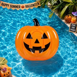 Chalyna Summer Halloween Pumpkin Pool Float Decorations 35.43x31.5x7.87inch Large Inflatable Halloween Pool Float Water Raft Inflatable Surfboard for Summer Swimming Beach Party Supplies