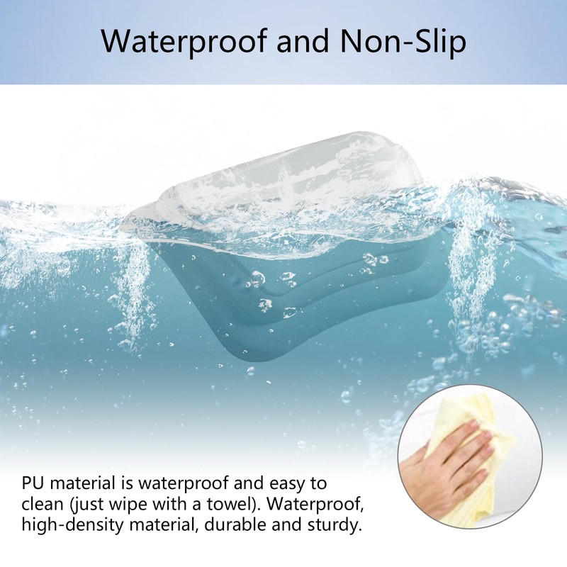 Lonkenn Bath Pillow, Ergonomic Bath Pillow, Stylish PU Bath Pillow
