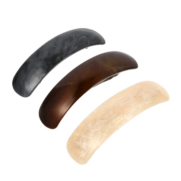 PACKOVE 3Pcs Acrylic Spring Hair Clips Chic Retro Hairpins for