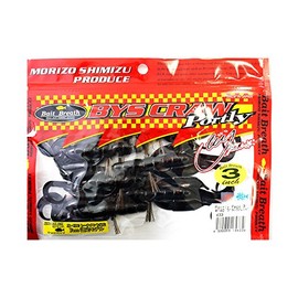 Bait Breath (beitoburesu) Worm 3 baizukuro-po-tori- feco # 140B Black/Red.