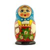 BestPysanky Set of 5 Peasant Girls Wooden Russian Nesting Dolls