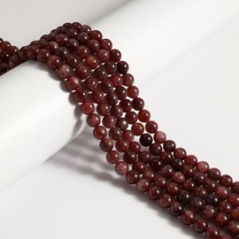 45 abalorio de cuarzo de fresa natural de 8 mm, abalorio redondas sueltas para hacer joyas y pulseras
