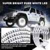 Tavaray 4PCS 14" Pure White Wheel Lights Adjustable 6500K Ultra-Bright