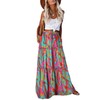 EARKOHA Womens Casual High Waist Tiered Paisley Print Long Maxi