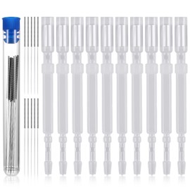 10pcs Bl Touch Probe Pin Replacement, Smart Automatic Bed Leveling Sensor Probe Tips Replacement with 10pcs 3D Printer Nozzle Cleaning Needles Suitable for Bltouch, CR Touch