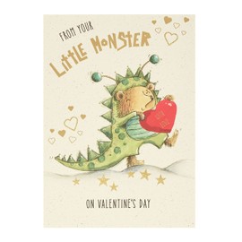 UK Greetings Valentine's Day Card from Son/Daughter - Little Monster Design