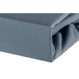 Fitted Sheet 100% Cotton Jersey - 80/200 - 80 x 200 cm, blue, 80 x 180 cm