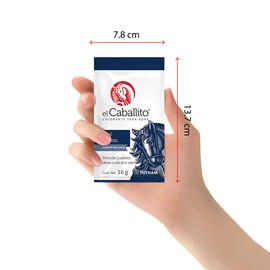 el Caballito Jeans, el único Colorante en Polvo para ropa color Azul marino ¡Revive y cambia el color de tu prenda favorita! Cajilla con 12 sobres de 16g c/u