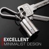 TISUR Titanium Small Pill Holder Keychain, Portable Pill Case Waterproof