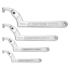 ATNHYING 4 pcs Spanner Wrench Set, Adjustable C Pin Spanner Hook Wrench Tool for Machine Tools, Vehicles, Mechanical Equipments (4pcs special size)