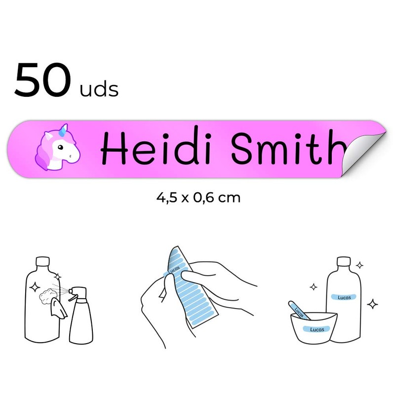 50 Customisable Mini Sticky Labels for Labelling Objects, Pens, Pencils,