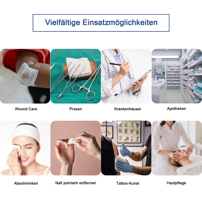 Meditrade Gauze Dressings, Non-Sterile, 8-Ply, 5 x 5 cm, Pack