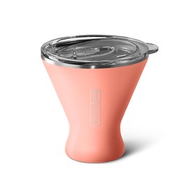 BrüMate MargTini 10oz Martini Margarita Tumbler - Made With Vacuum-Insulated Stainless Steel (Glitter Rose Gold)