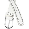 Caspar GU292 Women's Belt with Subtle Rhinestones and Rivets Decor,