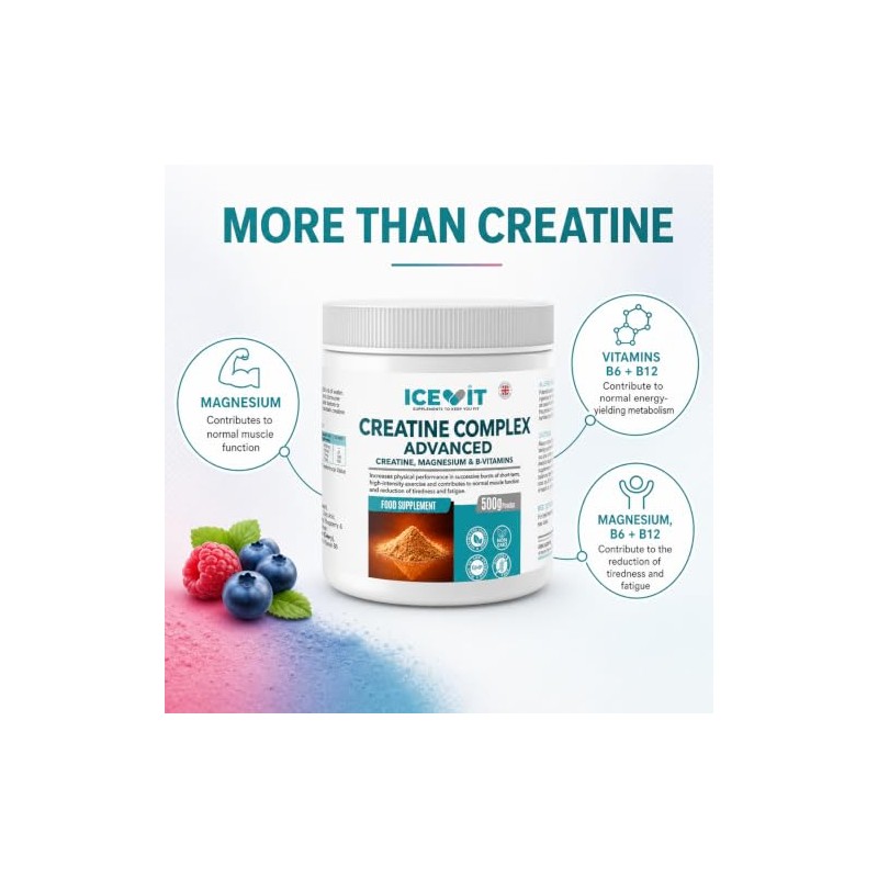 Creatine Complex Powder, Raspberry & Blueberry, 500 g, 71 Servings