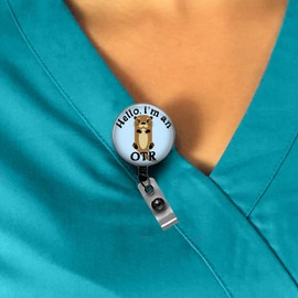 OTR Badge Reel, Hello I'm An OTR Retractable Badge Holder, Occupational Therapy Badge Clip, Funny Badge Holder, OT Occupational Therapist Badge Holder, OT Gift