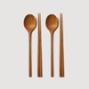 JAJU [JAJU] Teak Wood Children's Cutlery Set (2 Pairs)