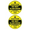 Caution Do Not slam Door Sticker,3inch 10pcs Yellow Do Not