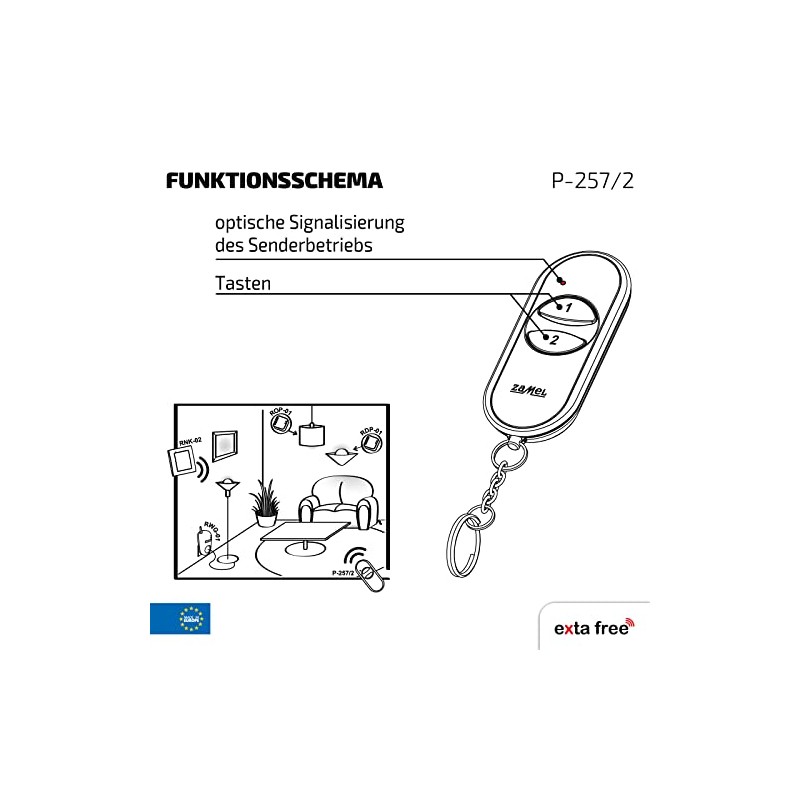 Extra Free 2-Channel Transmitter 1 P 257/Pack of 2