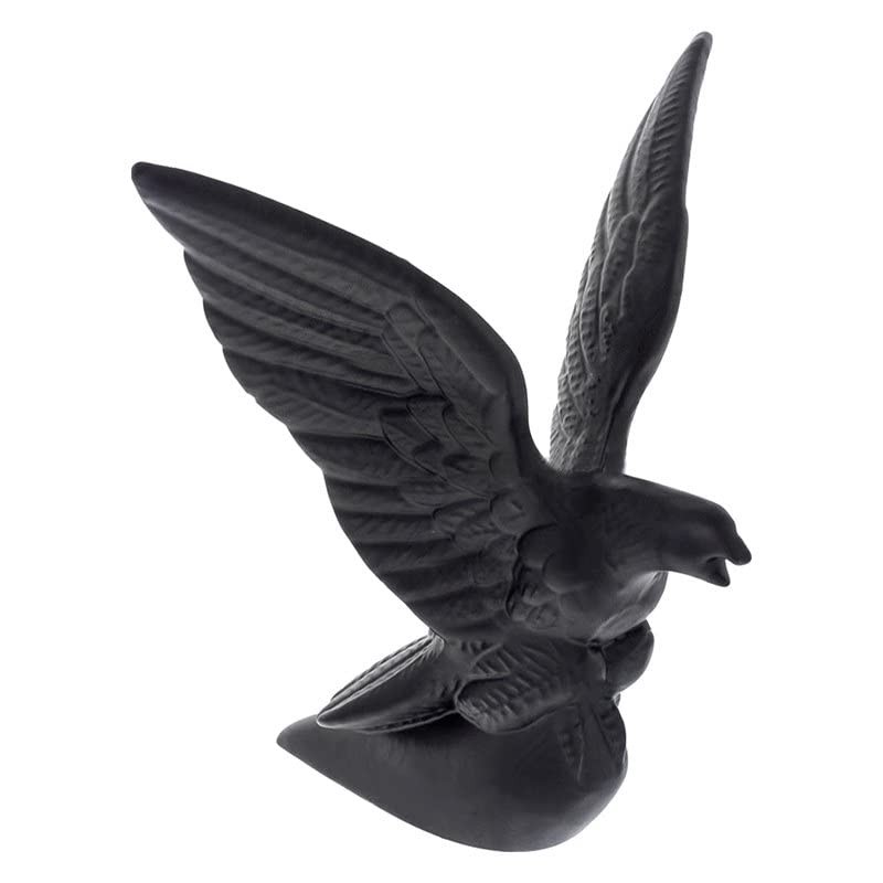 United Pacific 72007 Matte Black American Eagle Hood Ornament, Metal