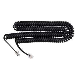 iSoHo Phones: Phone Cord for Landline Phone – Problem-Free, Telephone Handset Curly Land Line Cord - Easy to Use + Excellent Sound Quality – Phone Cords for Landline in Home or Office (15ft) Black