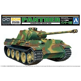 Aoshima Bunka Kyozai Remote Control Plastic Model Series No. 6 German Medium Tank Panther G Type Plastic Model