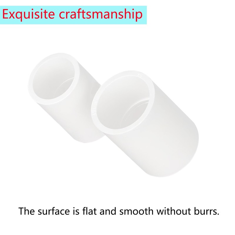 Ctyjia 2 PCS PVC Coupling Straight PVC Pipe Fitting Coupling,