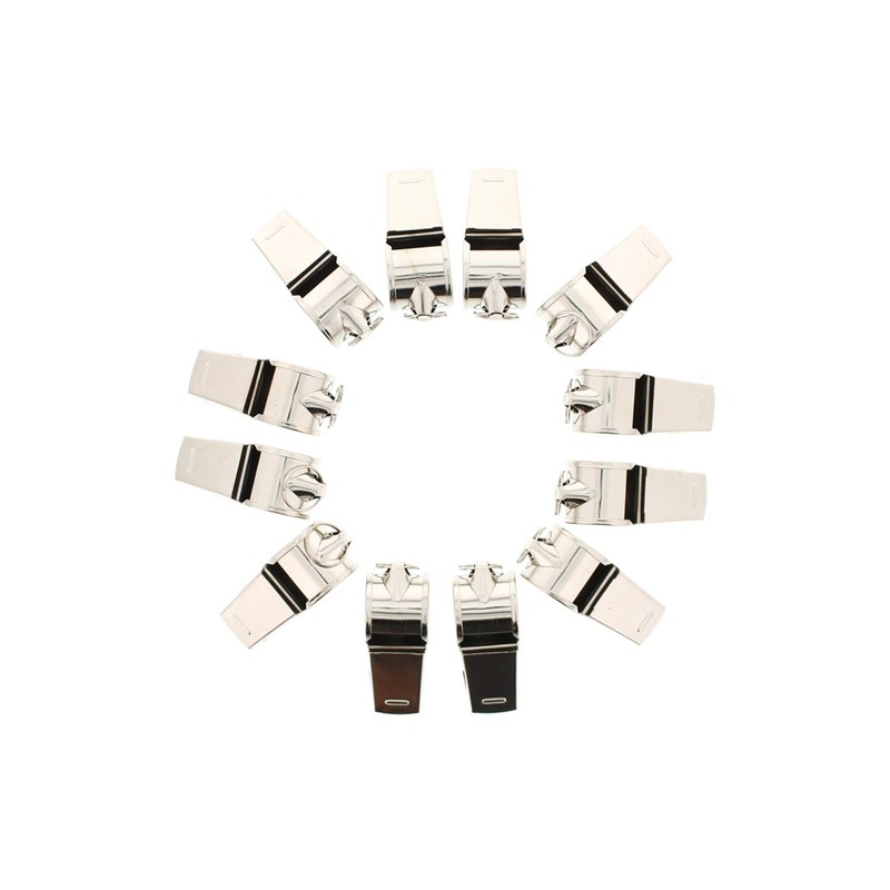 Zac's Alter Ego Box of 12 Shiny Metal Whistles for