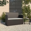 vidaXL Modern Poly Rattan Patio Bench - Cushioned, Weather-Resistant, Sturdy