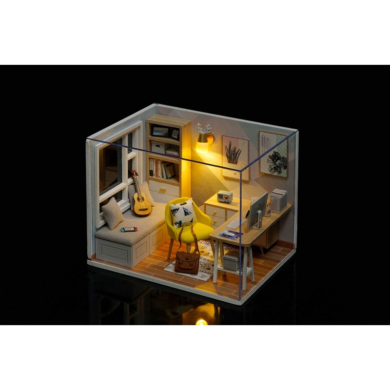 CUTEROOM DIY Miniature Dollhouse Kits Craft Wooden Dollhouse Model Kits