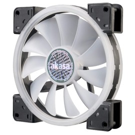 Akasa VEGAS TLY | Addressable RGB Fan | aRGB Cooling Fan | Low Noise | Dual Sided Illumination | Rubber Damping Pads | 140mm | AK-FN103