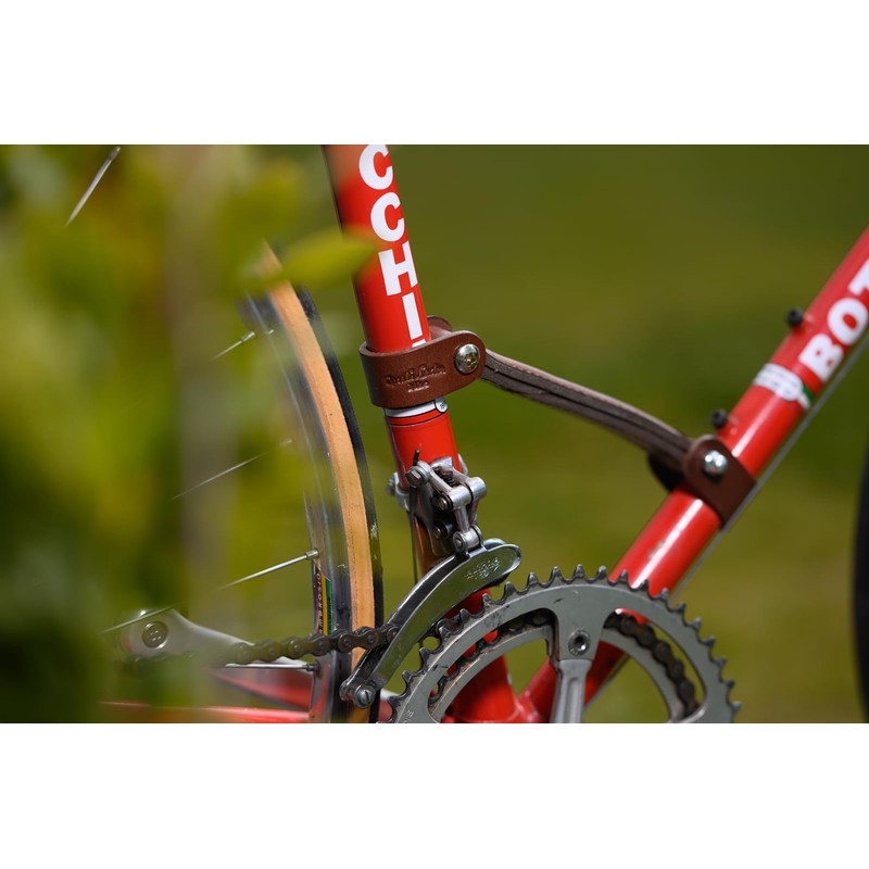 Gusti Bicycle rack transport handle Braun leather men women -