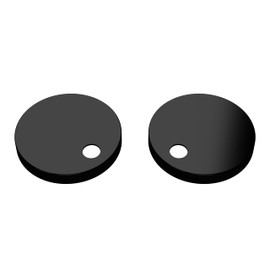 nuie TSC401 Accessory Modern Bathroom Toilet Seat Cover Caps, 70 x 70 x 99mm, Matt Black