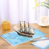 Sailboat Pop Up Birthday Card - 3D Ship, Ocean, Happy
