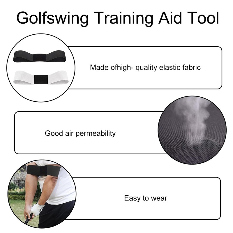 vaolmlop 2 Pcs Sport Golf Swing Trainer Aid Grip Band