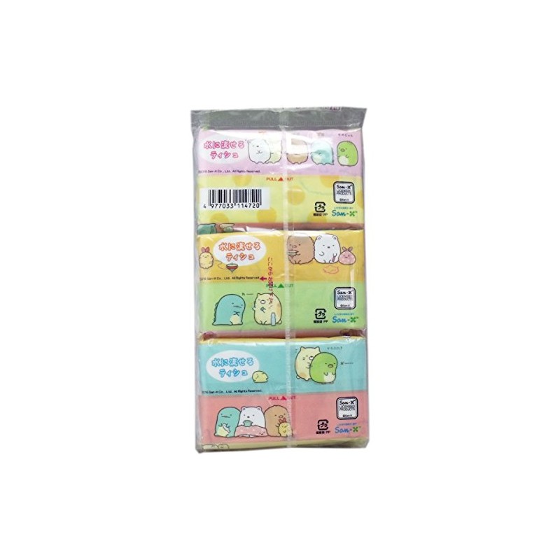 Sumikko Gurashi Flushable Pocket Tissues, Pack of 6